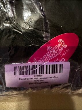 #1123 Angelina Black Fleece-Lined Leggings